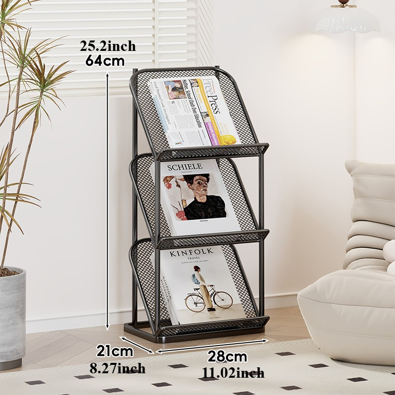 Magazine Storage Rack Newspaper Rack Display Materials Brochure Newspaper Floor Single Page Display Rack Magazine Holder