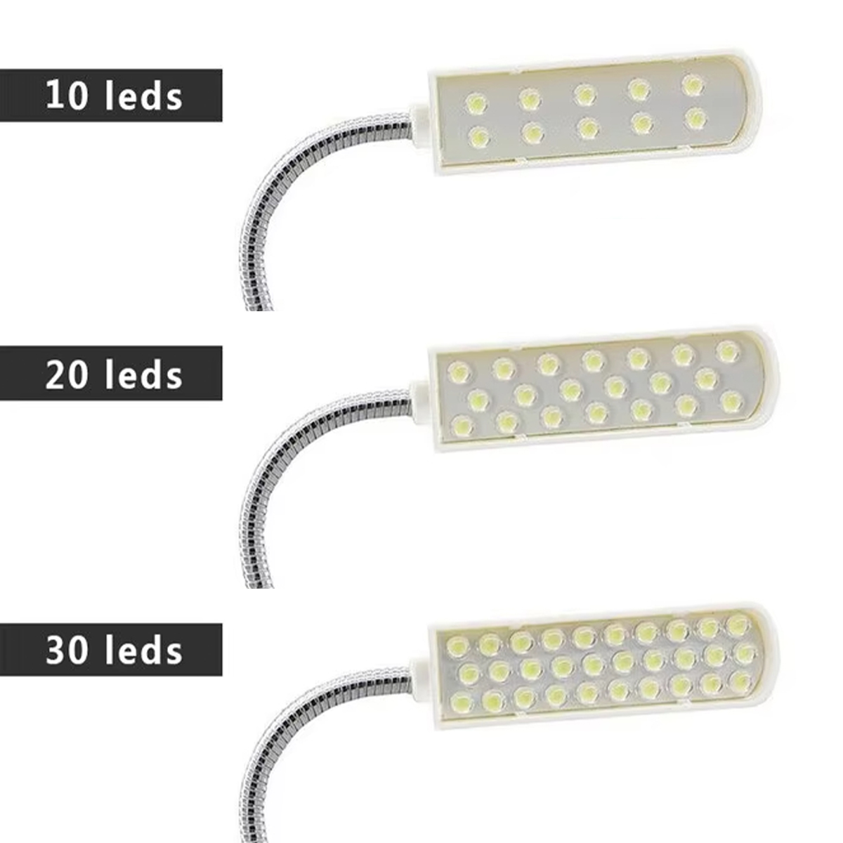 Industriële Geleide Licht 1w 2w 3w Flexibele Arm Zwaneneck Werk Licht Magnetische Magnet Naaimachine Adsorbed Base Eu/Us Plug Draagbaar