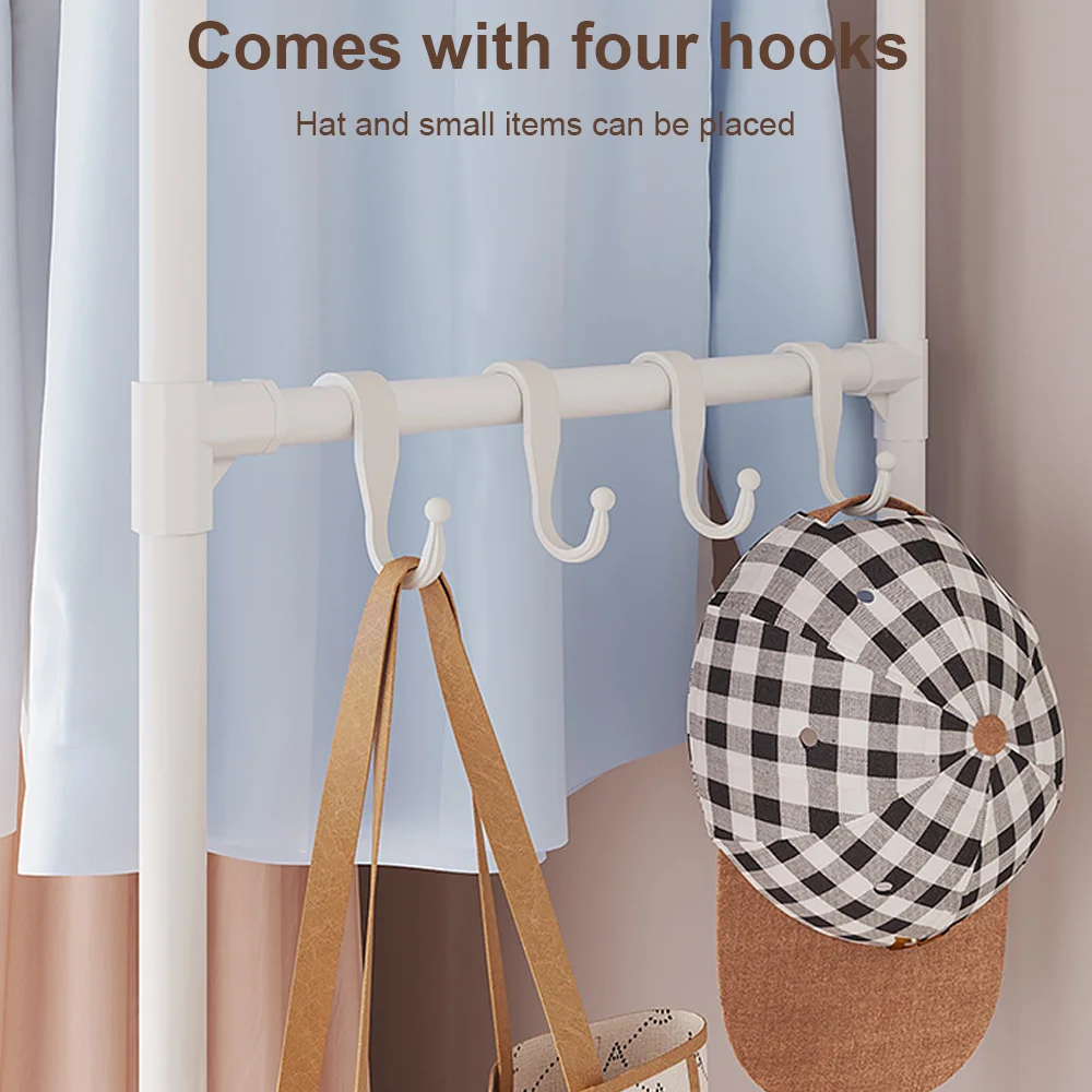 Floor-Standing Simple Wardrobes with Drawers Large Capacity Bedroom Open Storage Cabinet Dustproof Closet Rack