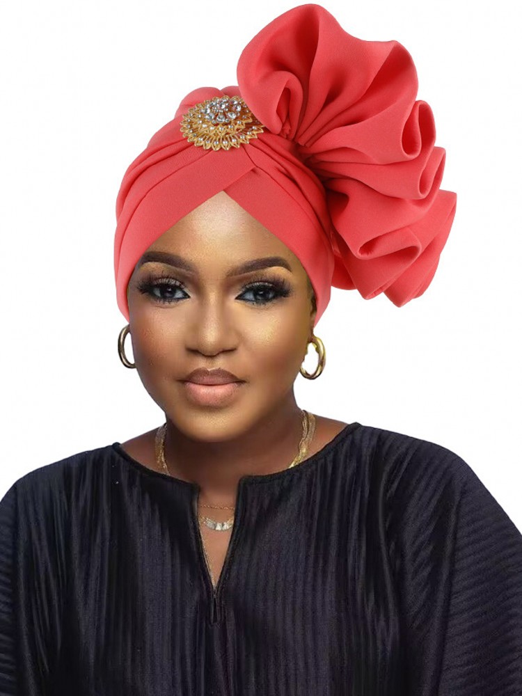 아프리카 레이디 헤드 랩 여성용 매듭 터번 모자 나이지리아 원시 실크 Autogele Headtie 파티 모자를 쓰고 있죠 웨딩 자동 Geles Turbante