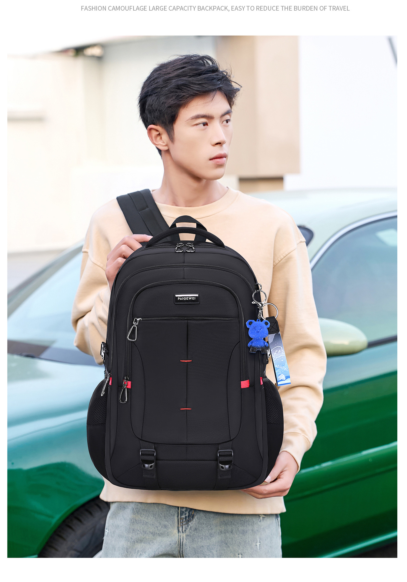 2025 새로운 방수 남자 위장 배낭 맞는 17 인치 노트북 배낭 여성 옥스포드 여행 남성 가방 빈티지 학교 가방 Mochila