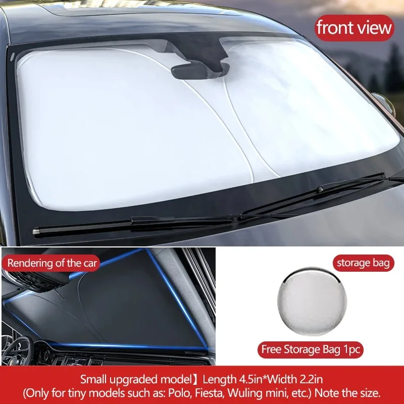 Protección UV para coche, parabrisas delantero, sombrilla plegable, artículos de protección de verano, aislamiento térmico y función de preservación del coche