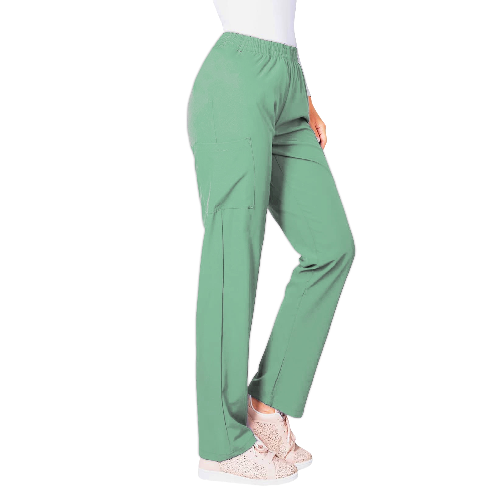 Pantalon d'infirmière élastique, robe chirurgicale pour femmes, pantalon d'été noir, taille élastique, grande taille, pantalon de travail pour médecin à séchage rapide
