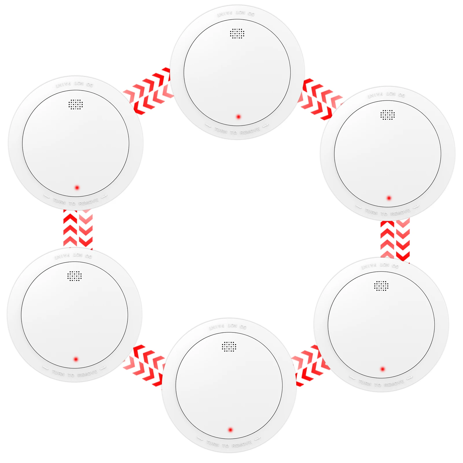 CPVAN Wireless Interlinked Smoke &Heat & Carbon Monoxide Alarm Bundle with Remote Control Fire Protect Smoke Detector Fire Alarm