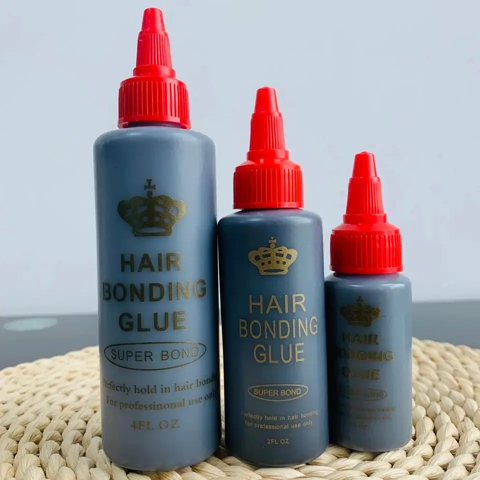 Pegamento adhesivo para el cabello antifúnico resistente al agua, súper adhesivo para el cabello negro, para una sujeción perfecta en el pegamento de encaje para el cabello