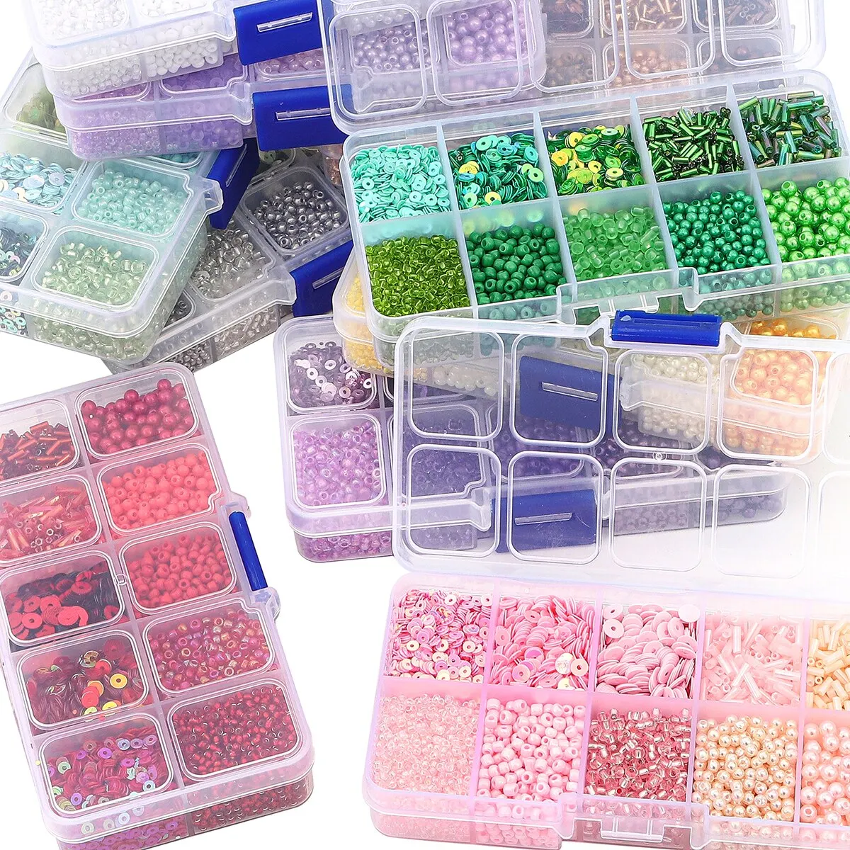 120 กรัม/กล่อง Multi-สีข้าว Pearl Sequins เลียนแบบไข่มุกวัสดุกระเป๋าทําด้วยมือ DIY สร้อยข้อมือลูกปัดสร้อยคออุปกรณ์เสริม