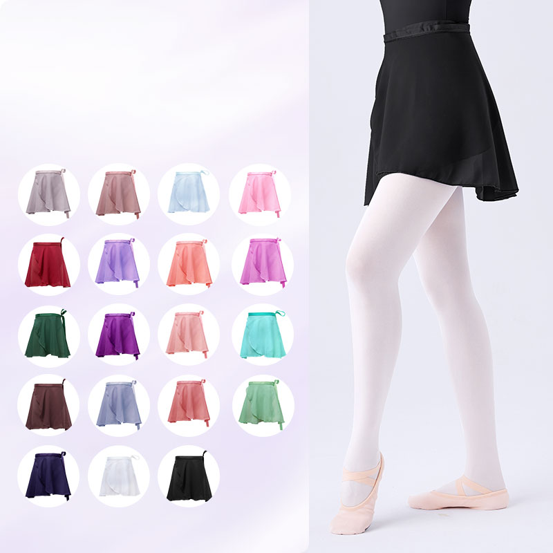 Frau Ballett Röcke Wrap Tutu Tanz Rock Chiffon Röcke für Mädchen Binden Mini Kurzen Rock Für Tanzen 19 Farben