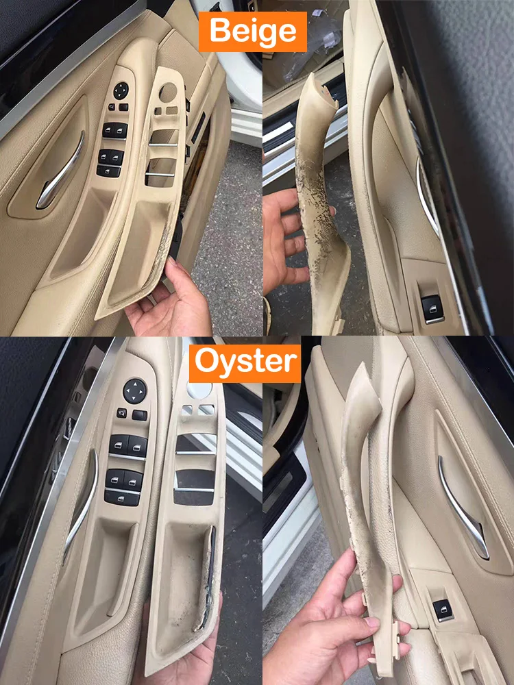 9 Màu Trái Ổ LHD Màu Be Đen Sợi Carbon Nội Thất Ô Tô Cửa Tay Cầm Kéo 7 Set Cho Xe BMW 5 loạt F10 F18 523 525 528