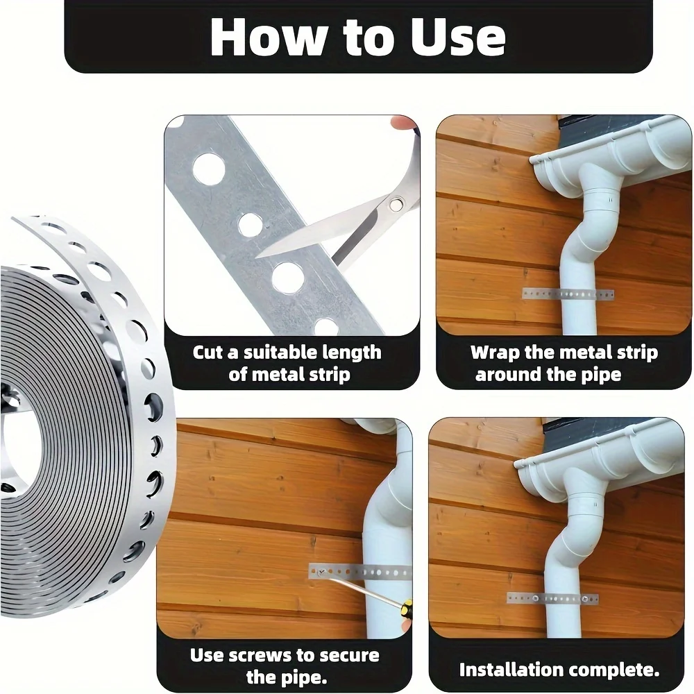 1 roll of galvanized iron tape pre-punched multi-slot metal tape for pipe support and sheet metal work
