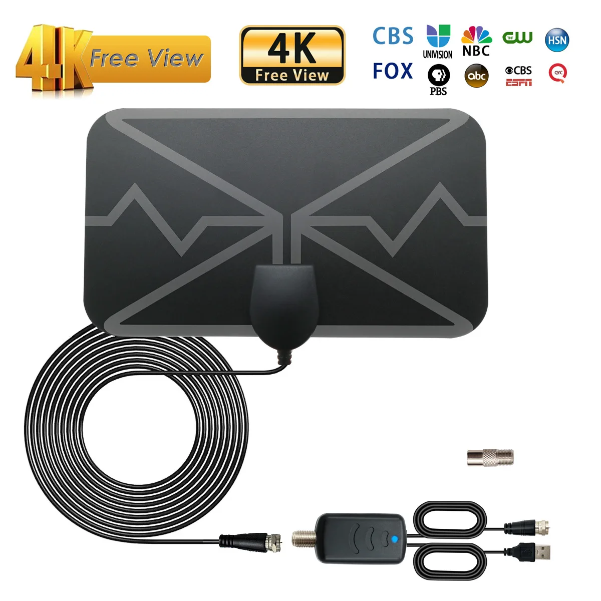 4K High-Definition Remote Receiving Tv Antenna Upgrade,最新 Hdtv Indoor Digital Enhanced Tv Antenna