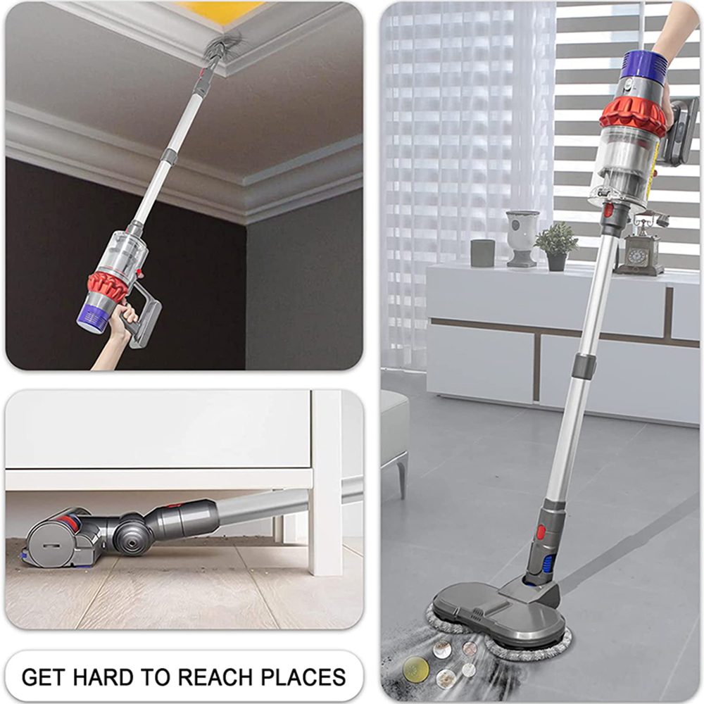 Tubo de extensão de haste telescópica para dyson v7 v8 v10 v11 v15 aspirador de pó portátil ferramenta de extensão acessórios peças de reposição
