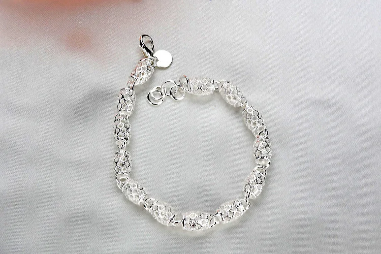 Pulsera de plata de ley 925 con circonita, cadena geométrica unida para mujer, brazalete con dijes, joyería de la suerte, regalo de Navidad