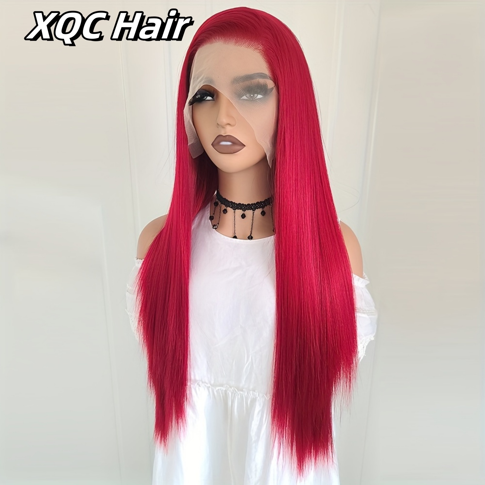 13 × 4 バーガンディレッドウィッグロングストレート合成レースフロントウィッグダークワイン色の髪レースフロントウィッグ女性のためのパーティーコスプレ