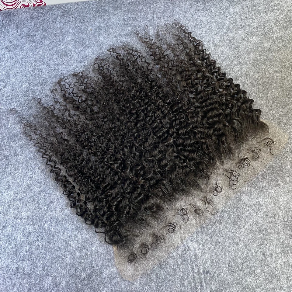 Encaje Frontal HD Invisible, bordes rizados profundos, pelo de bebé prearrancado, piel de fusión Real, 5x5, 6x6, cierre de encaje HD