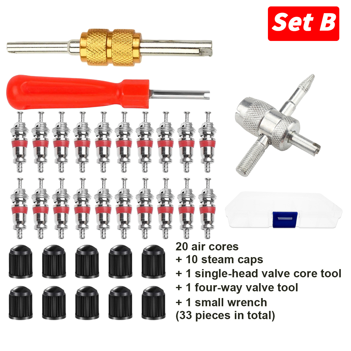 Car Bicycle Slotted Handle Tire Valve Stem Core Remover Screwdriver Tire Repair Install Tool Kit Auto Motorcycle Accessories