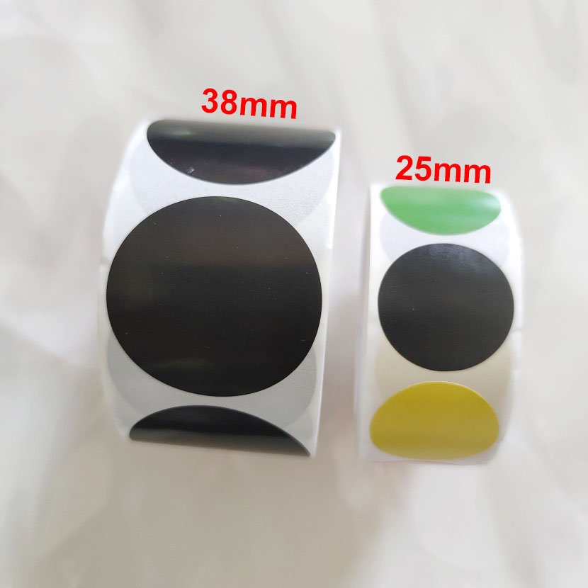 100-500 шт., круглые наклейки в горошек, 25/38/50 мм