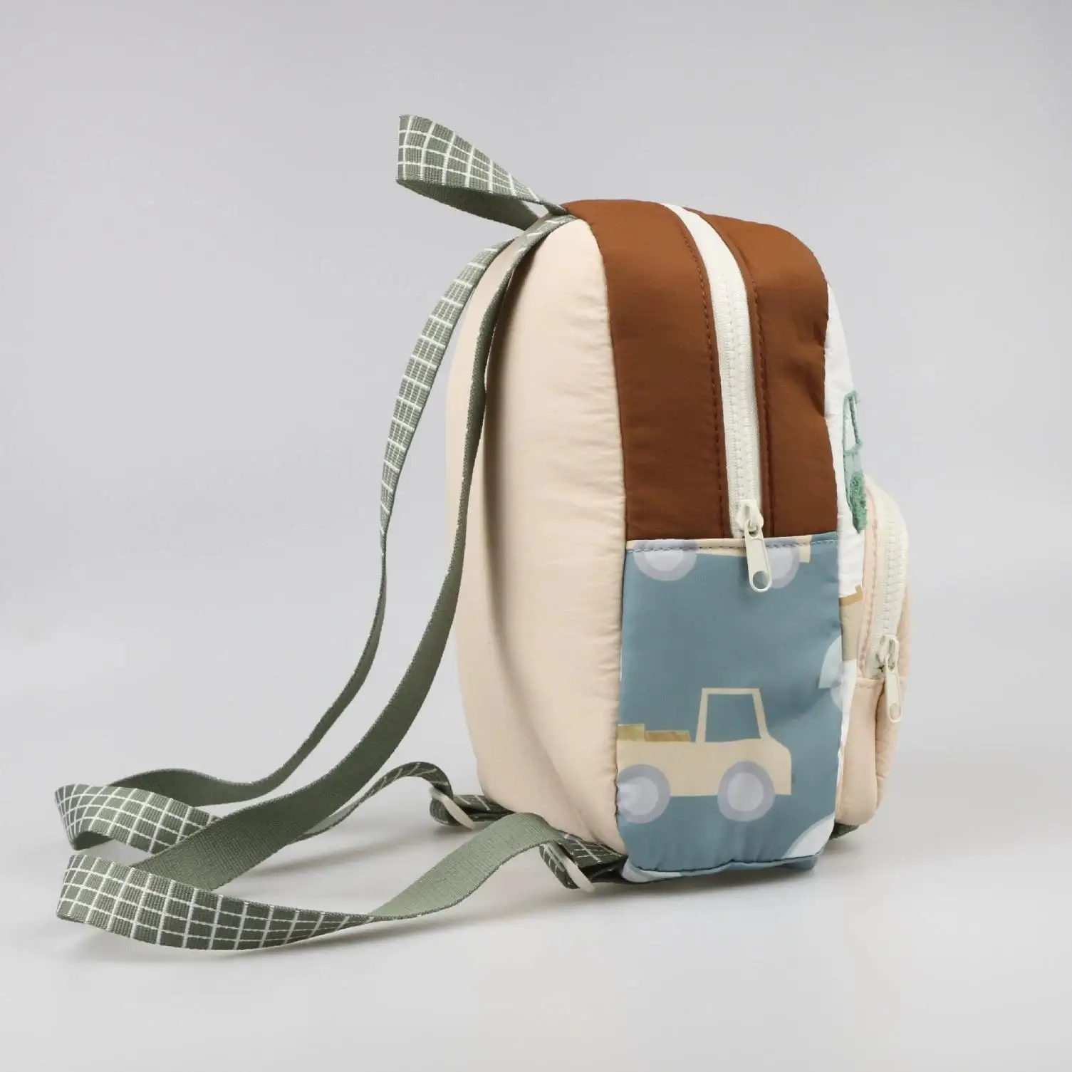 New Little Car Embroidered Backpack Cute Lightweight Children's School Bag Cartoon Kindergarten Backpack