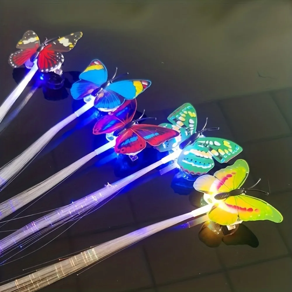 5 pezzi di luci colorate a farfalla trecce parrucca accessori per capelli da festa per donna colore casuale