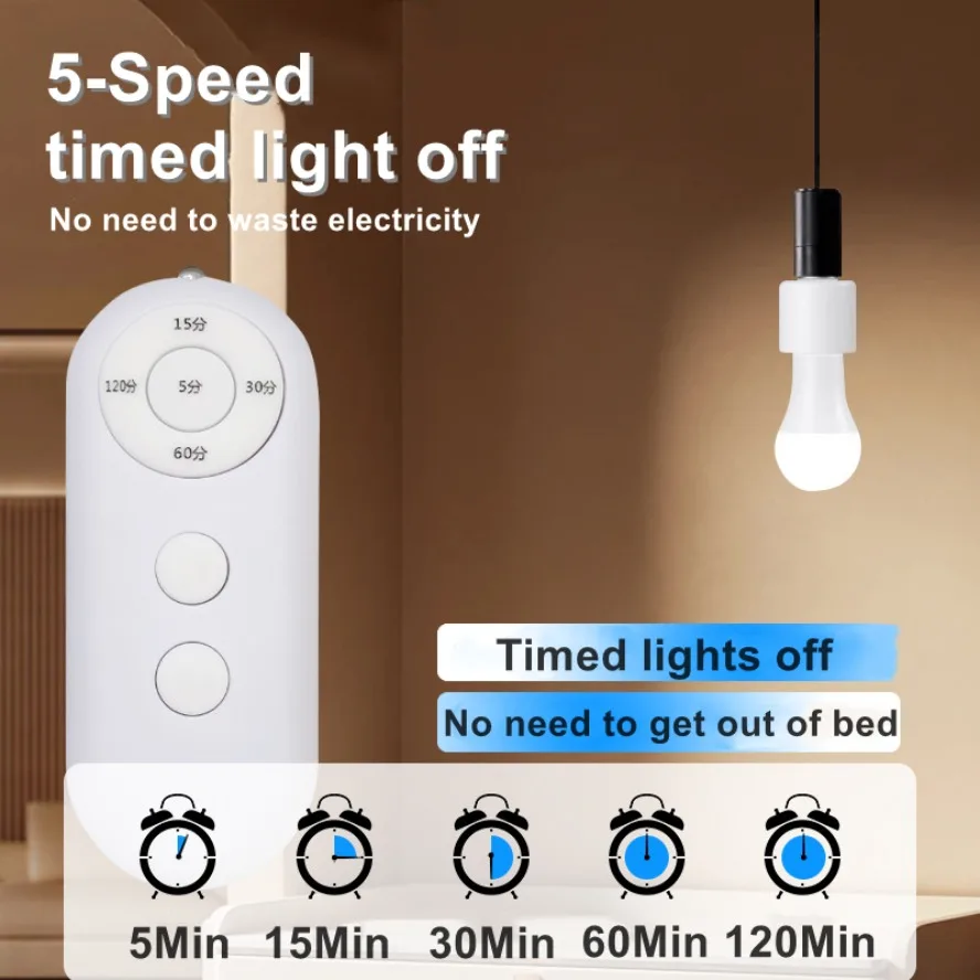 Múltiples controles E27 Control remoto inalámbrico temporizador inteligente interruptor portalámparas 220V interruptor de luz múltiple interruptor de dormitorio de habitación de bebé