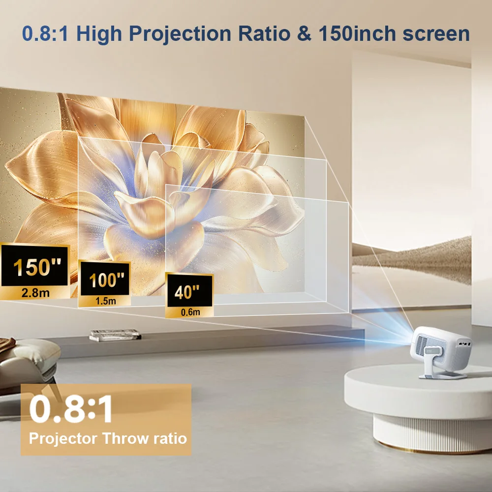 PROGAGA PG370 1080P Full HD Projector For Movie WiFi Android Projector 4K PG370 Smart TV Home Theater Mini Portable Video Beamer