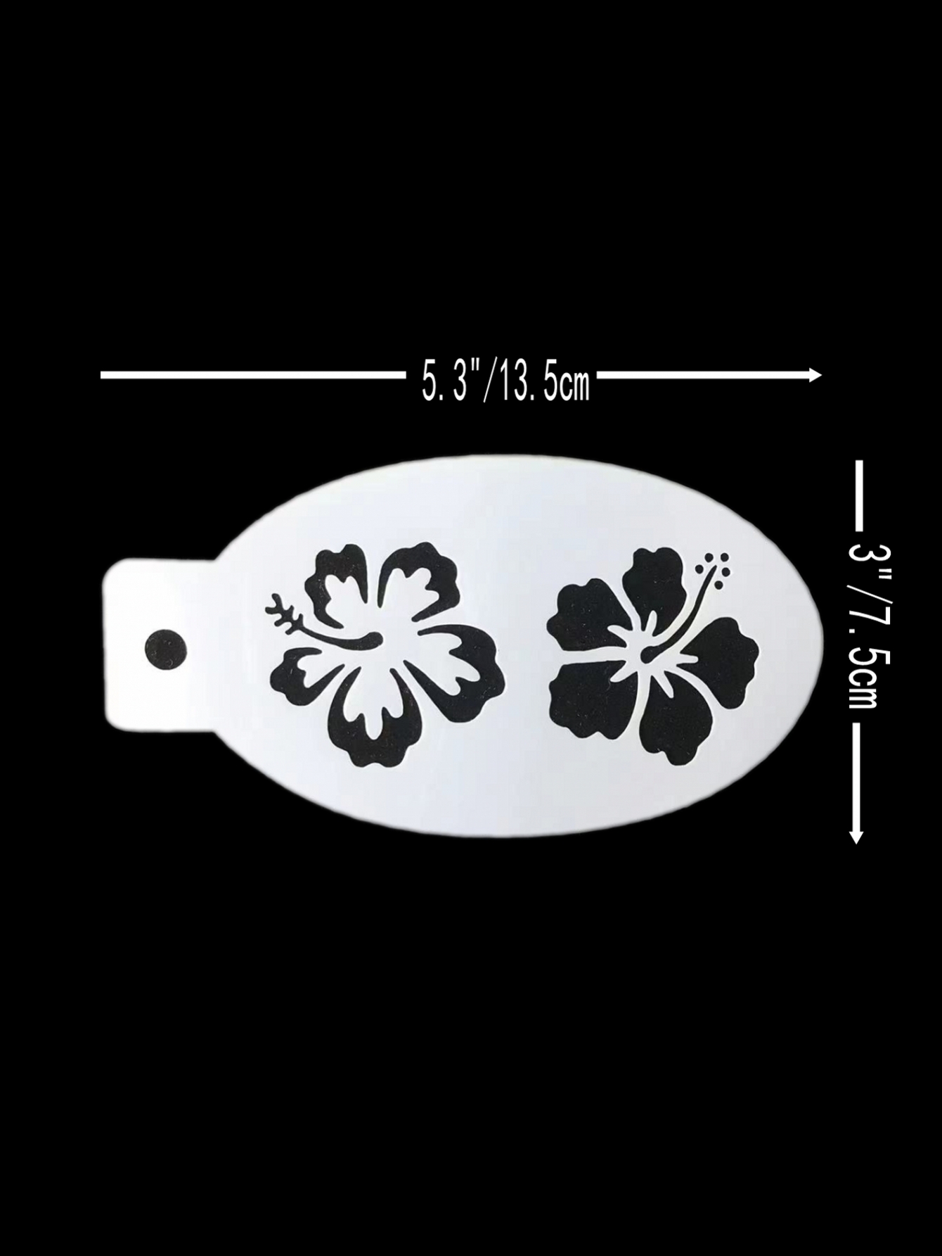 5.3*3inch Peach Flower Face Body Paint Stencils for Painting Scrapbook Coloring Embossing Album Decorative Template