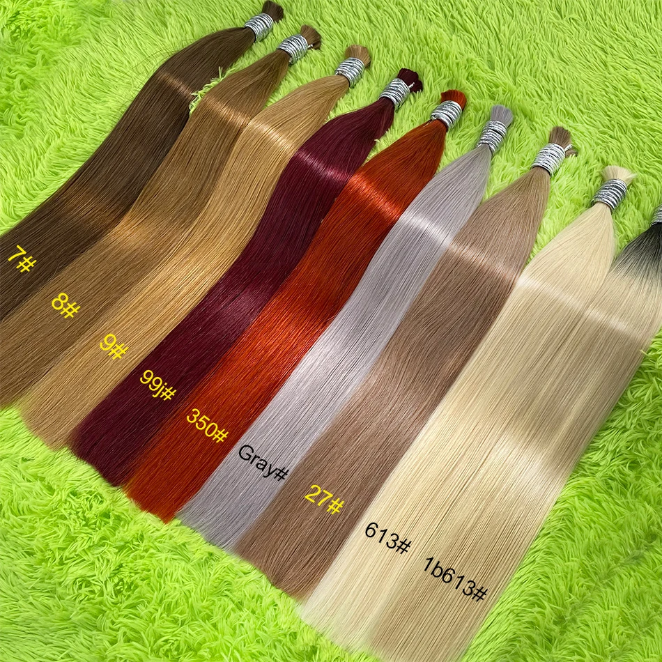 กลุ่มเส้นผมมนุษย์ 27 #   สีสําหรับถักเปียไม่มีผ้าเวียดนามผมเวอร์จินเรมี่ตรงสีน้ําตาลอ่อนต่อผมธรรมชาติขายส่ง