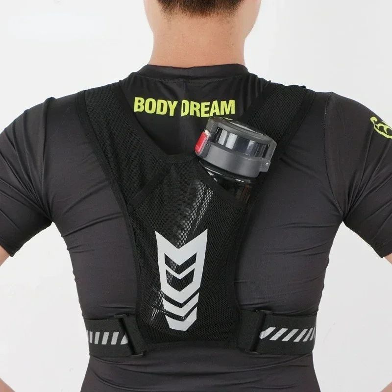 สะท้อนแสงกระเป๋าเป้สะพายหลัง Universal น้ําหนักเบากีฬาเสื้อกั๊กโทรศัพท์มือถือกระเป๋าสําหรับวิ่งออกกําลังกายชายหญิงเสื้อกั๊ก
