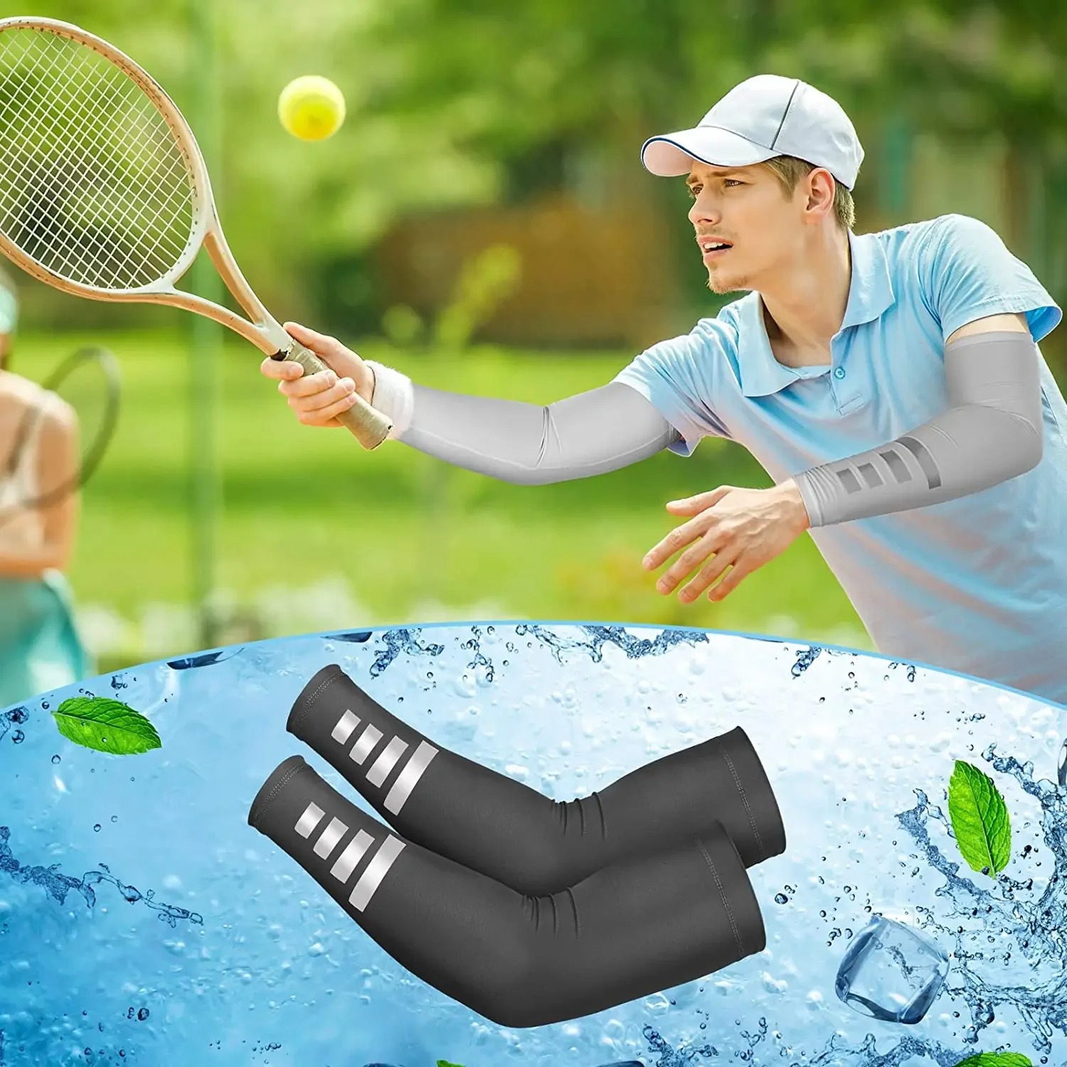 1 paio di protezione solare UV estiva da donna maniche da braccio riflettenti notte ciclismo corsa scaldamuscoli copertura uomo sport parabraccia polsino