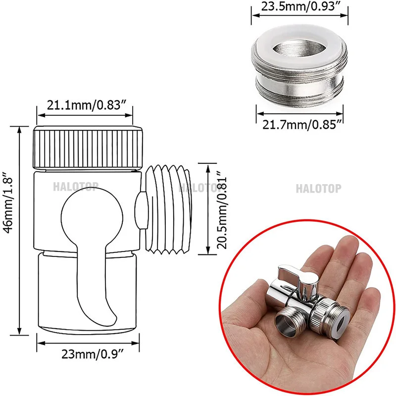Adaptador de grifo de cocina, interruptor de baño, divisor, desviador, válvula de fregadero, conector de grifo de agua, separador, ducha, inodoro, accesorios en T