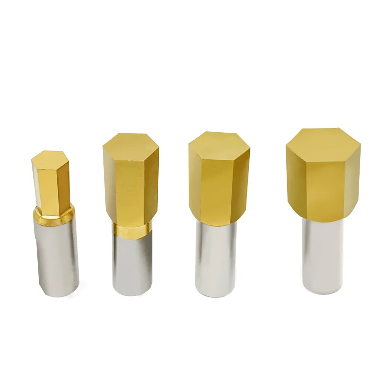CT08 HSS-Tin Rotary Broaching Tool Punching Cutter  8mm Shank Inner Hexagon for Steel