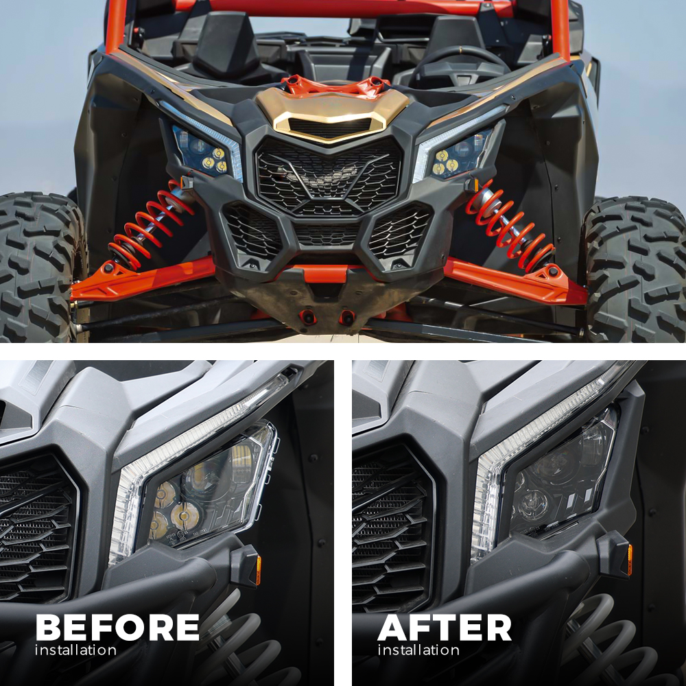 Maverick X3 UTV Frontscheinwerfer-Abdeckungsverkleidung für Can-am X3 MAX R RR 4x4 XDS XMR XRC DS Turbo DPS 2017-2025