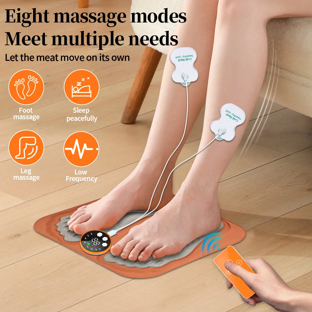 F Fernbedienungs-Fußmassagegerät, 3D-Smart-Fußmassagepad, R8-Modi, 29 Stufen, Fußentspannung der Muskeln, schlanke Beine, Fußmassagepad