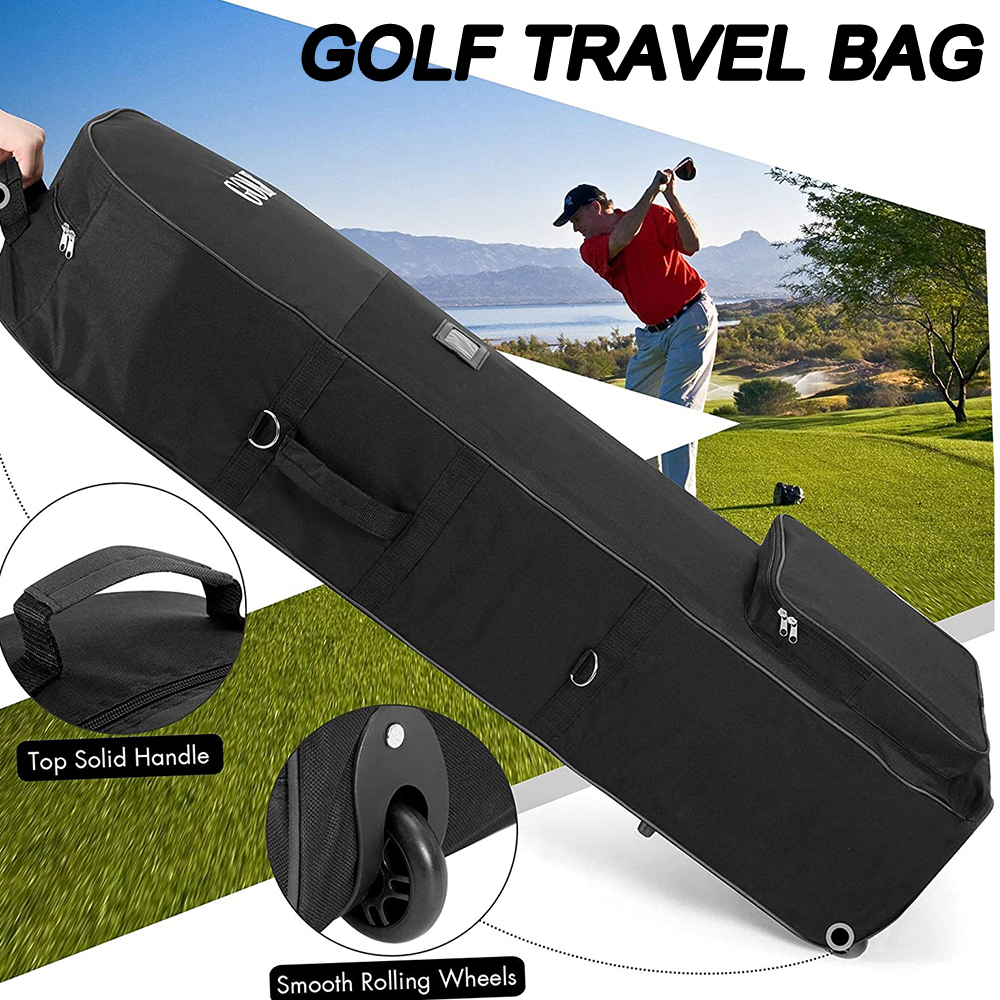 Bolsas de viaje de Golf suaves con ruedas, bolsa de aviación de gran capacidad, práctica y duradera bolsas para palos de Golf 600D, bolsa de almacenamiento