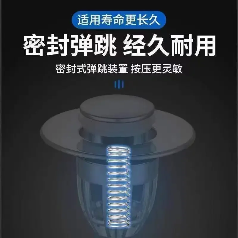 1 Leak Proof Toilet Washbasin Accessory Press Type Deodorizing Plug Washbasin Leak Proof Plug Spring Core Dewater