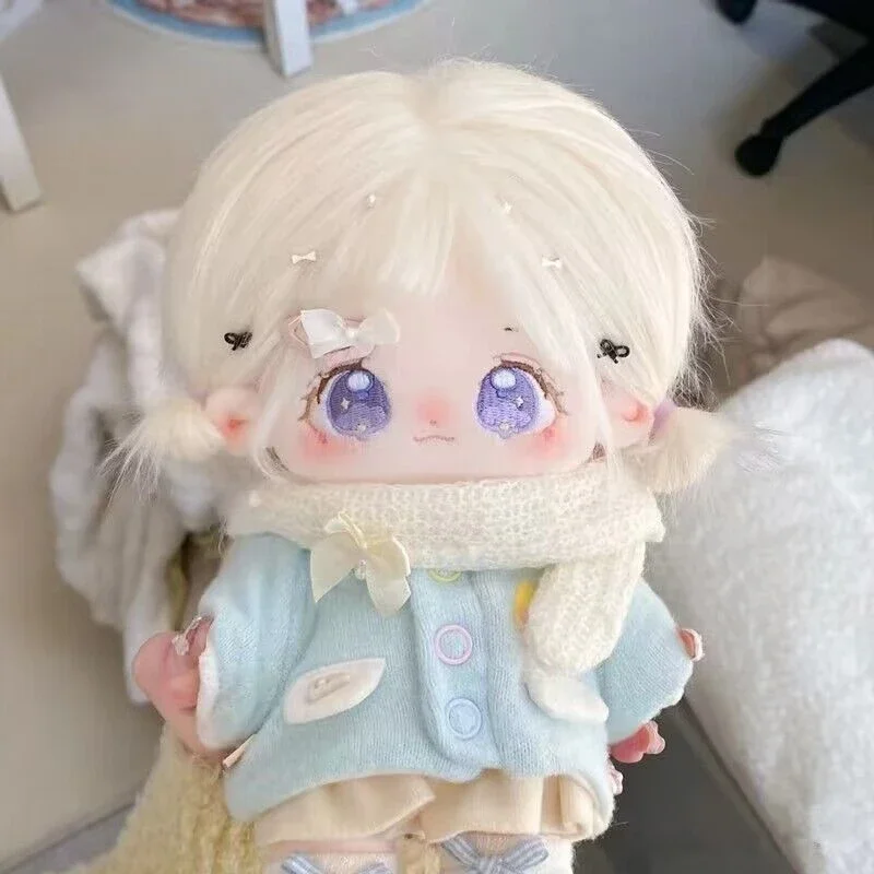20cm genuíno kawaii ídolo estrela boneca de pelúcia anime figura vestir-se cospslay algodão bebê plushies brinquedos fãs coleção presente