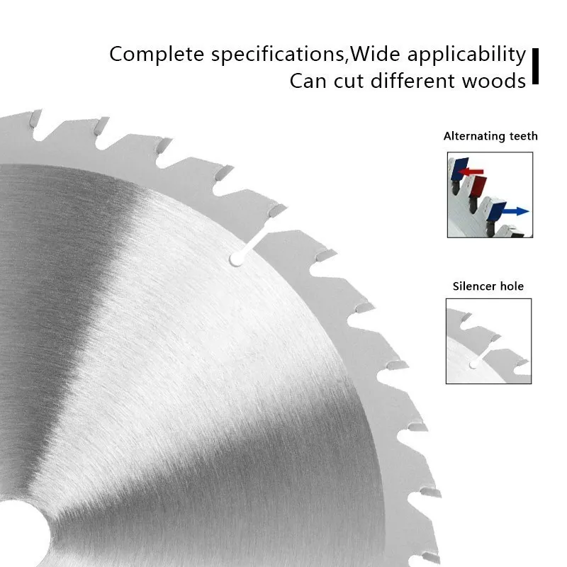 XCAN 1Pc 185/210/250Mm 60T/80T TCT Gỗ Hình Tròn Lưỡi Cưa Gỗ đĩa Cắt Carbide TCT Lưỡi Cưa