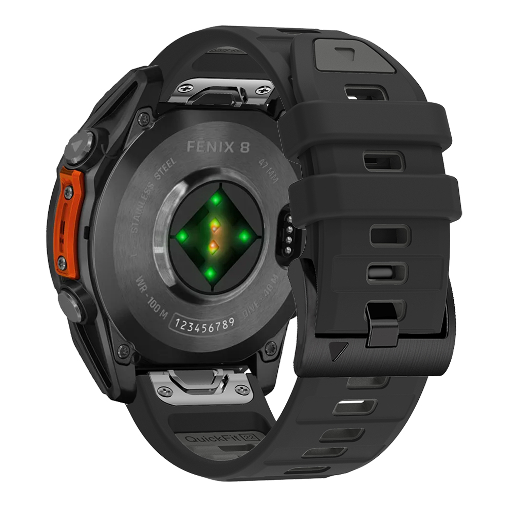 Correa de reloj QuickFit 22mm 26mm Fenix8 para Garmin Fenix E 8 47mm 51mm 7 7X 6 6X/Epix Pro/Enduro 3 pulsera de silicona de dos tonos