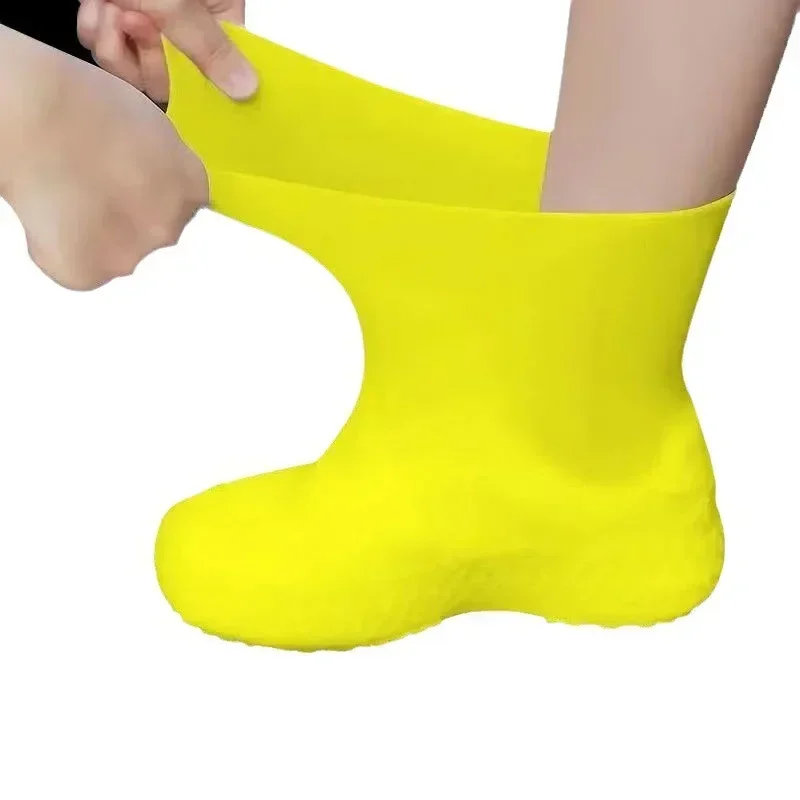 Wasserdichte Latex-Überschuhe, Unisex-Schuhschutz, wiederverwendbar, rutschfest, für Regenstiefel, Überschuhe, Wanderschuhe, Zubehör