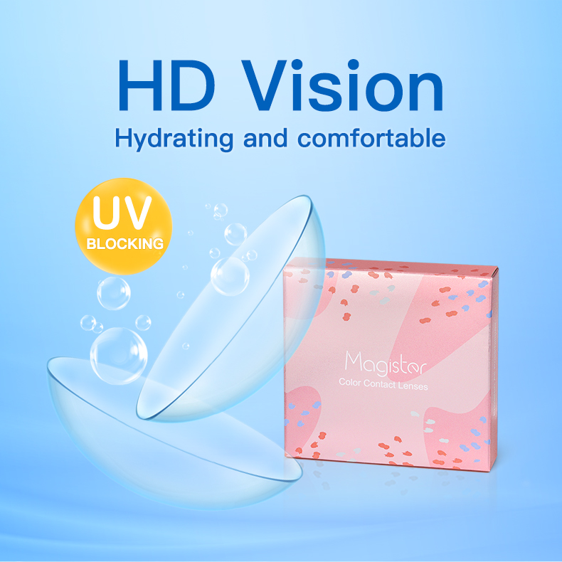 Lentilles de contact Magister pour la correction de la vue Lentilles avec dioptries claires avec degré de puissance de myopie Lentille de prescription 1 paire