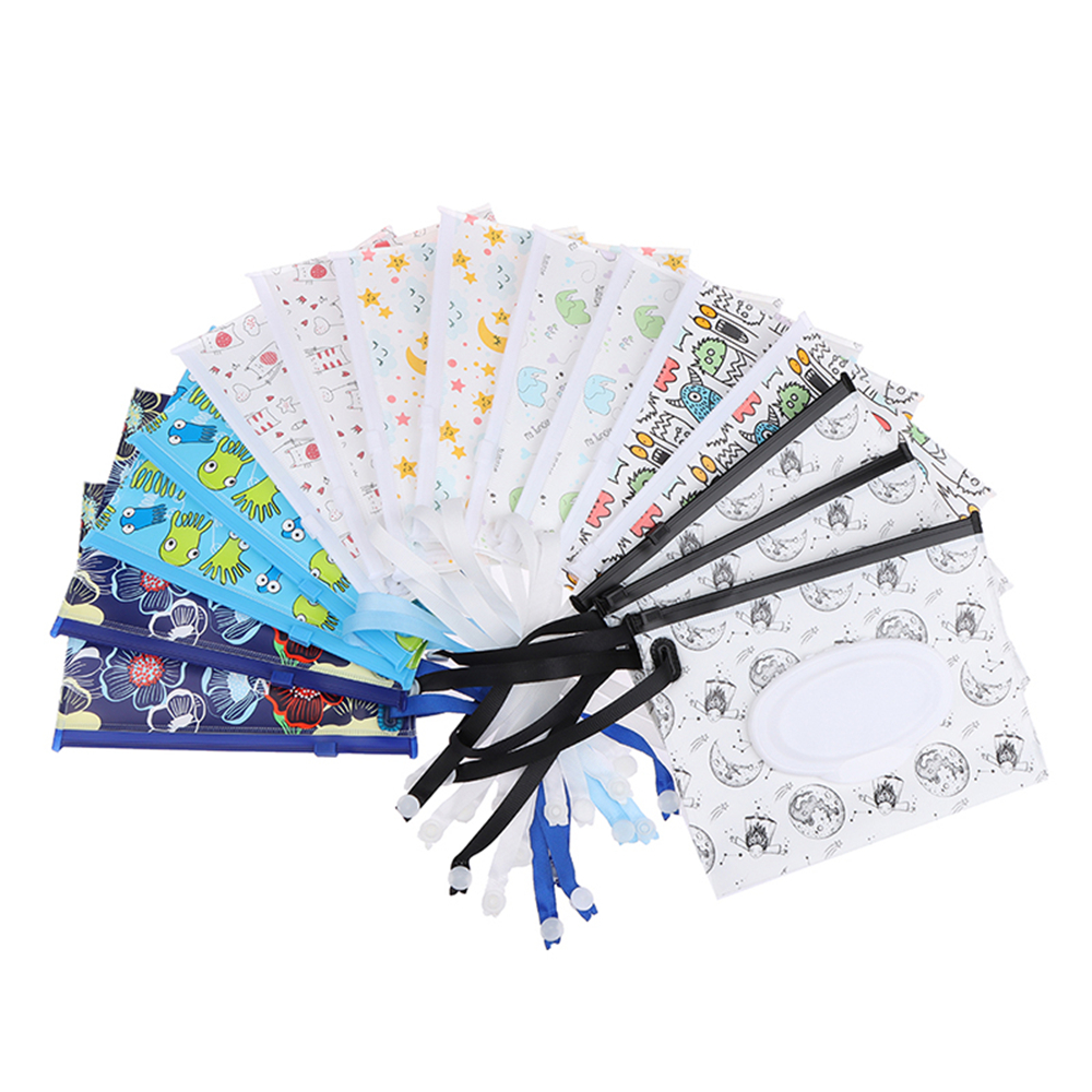 1PC Eco-friendly with Snap Strap EVA Cleaning Wipes Case Wet Wipes Bag Wipes Container Baby Wet Wipes Box