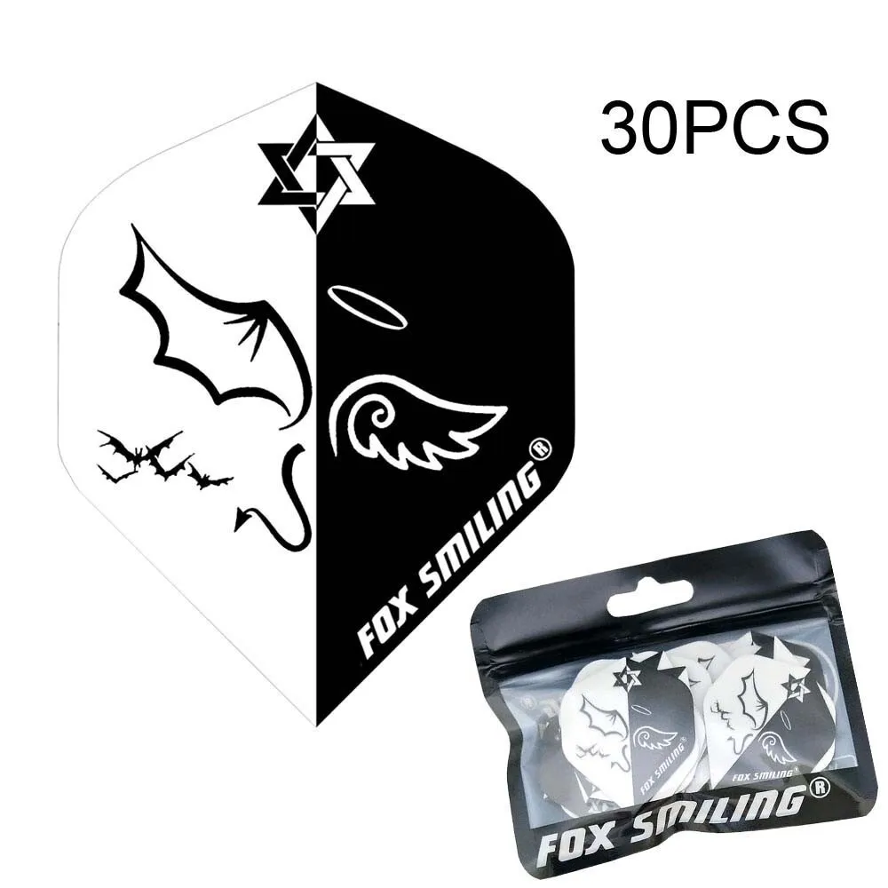Fox Smiling 30 Uds dardos vuelos PET accesorios de dardos profesionales Dardos hojas de plumas juegos de dardos