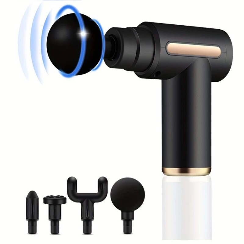 Portable Multifunctional Electric Fascia Gun Massager Instrument - Vibrating Muscle Relaxation Tool for Sports Recovery