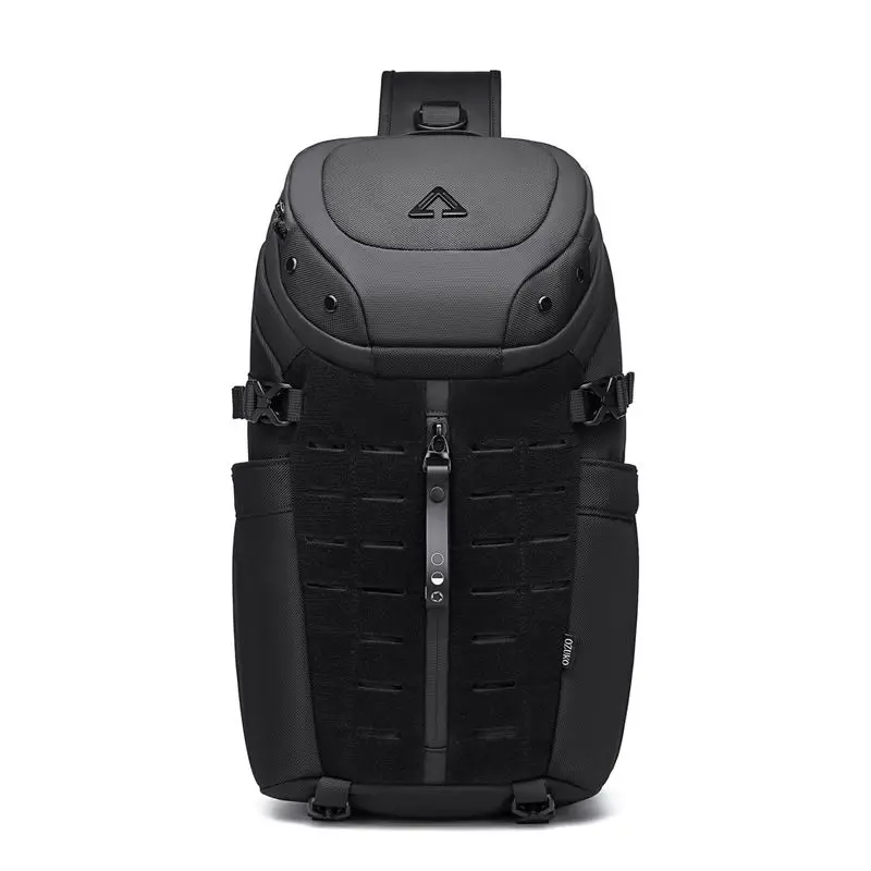 Ozuko saco de peito cruz saco masculino à prova dwaterproof água usb homem crossbody saco anti-roubo curto viagem mensageiro estilingue moda designer