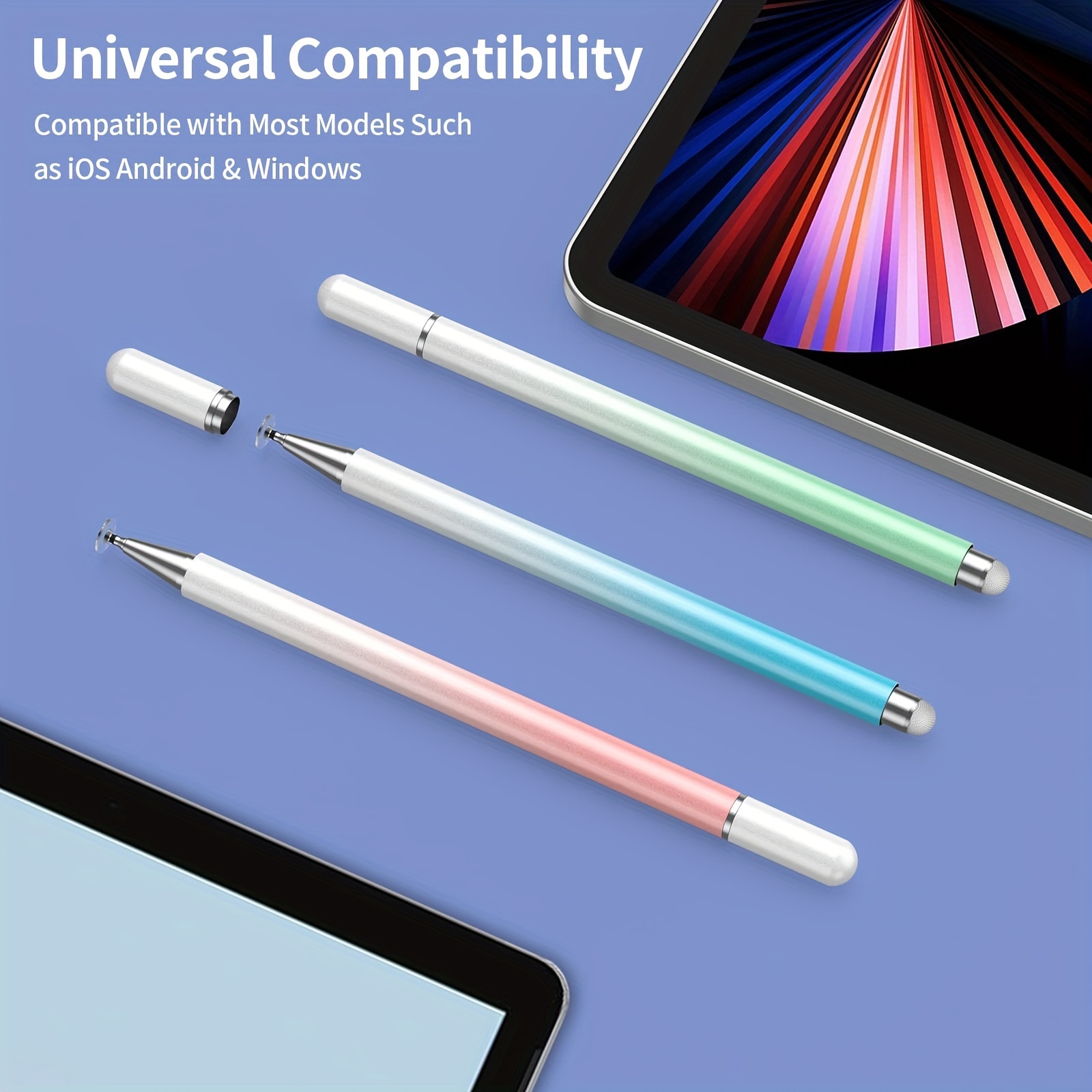 ユニバーサル 2 で 1 スタイラスペン IOS Android タッチペン描画容量性鉛筆 iPad サムスン Xiaomi タブレットスマートフォン