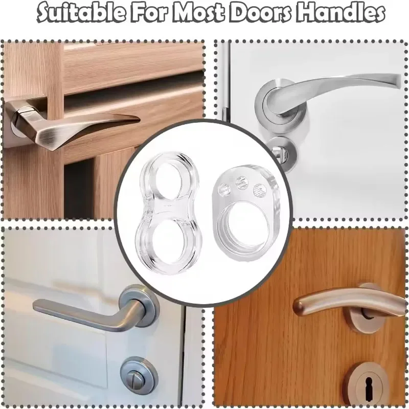 1/10Pcs Door Stops Silicone Door Handle Buffer Wall Protection Doorknob Bumper Furniture Protected Crash Pads Shockproof Rings