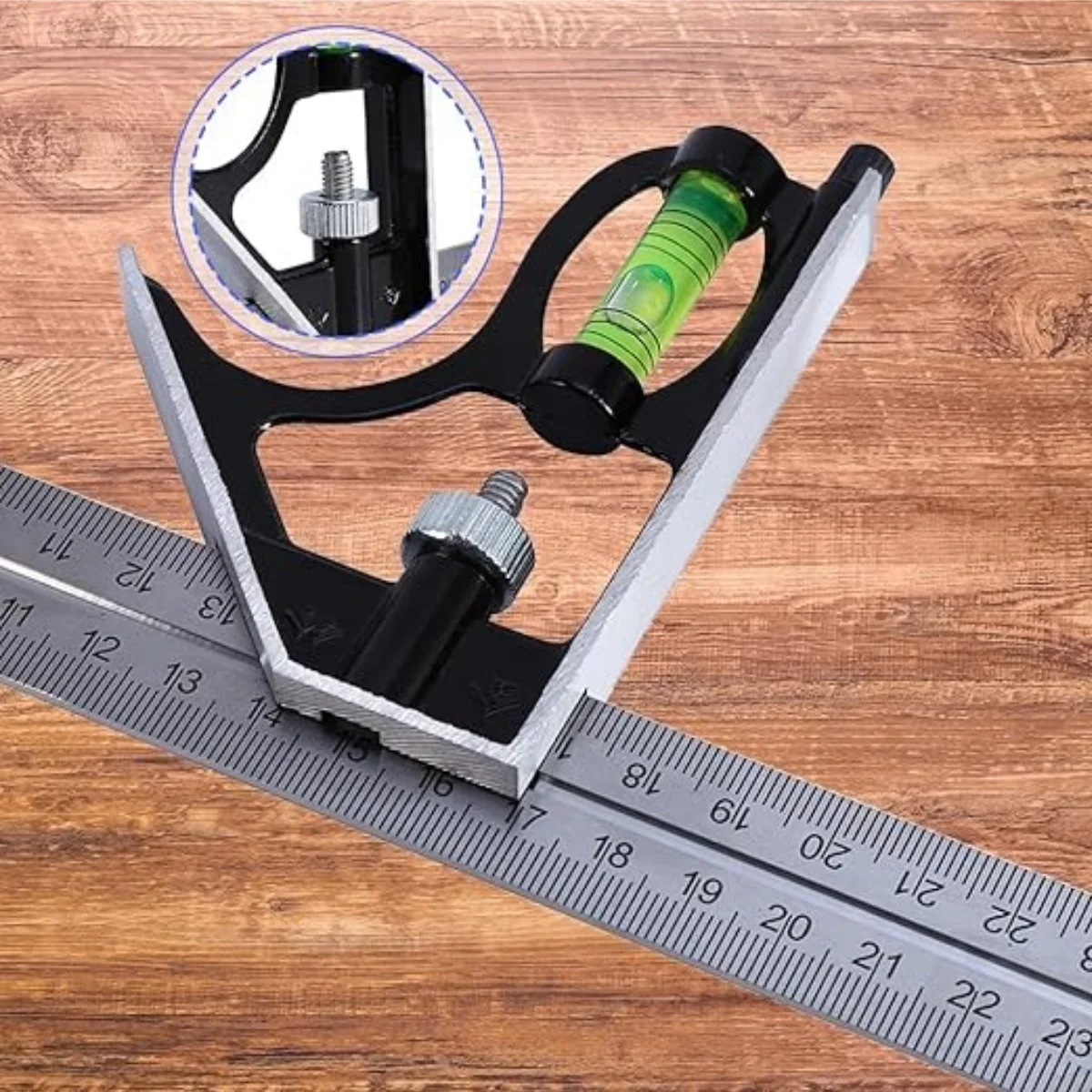 Strumento di misurazione del righello da carpentiere quadrato combinato in acciaio inossidabile Strumento quadrato quadrato per incorniciatura di piccioni, scale, coperture