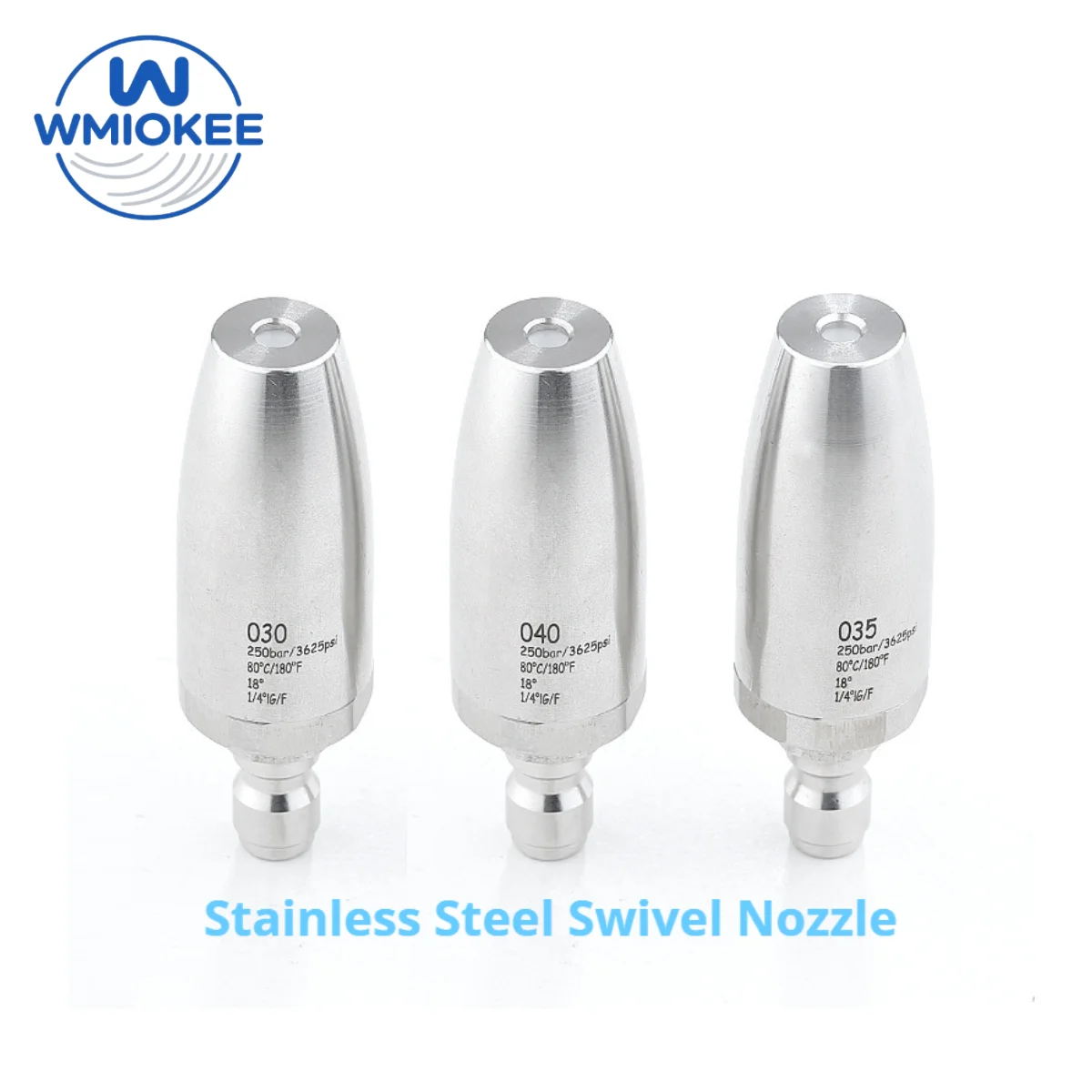 Stainless Steel 360° Swivel Pressure Washer Nozzle, Quick-Connect Lotus Spray Head for Tree Bark & Rust Removal