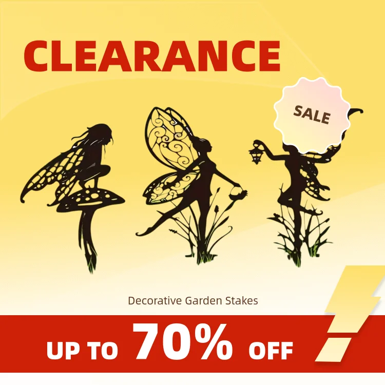 Clearance_Enchanted Fairy Garden Stake – Blumenfee-Rasenornament aus Metall, dekorative Hofkunst für den Außenbereich für Terrasse und Garten_Cont