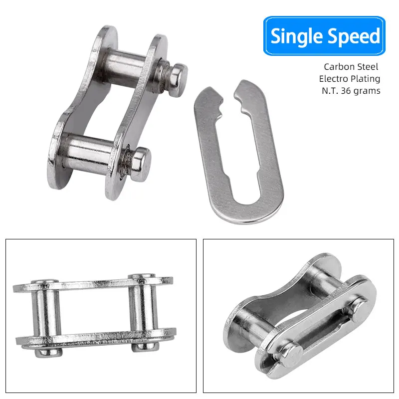 6 Pairs Bicycle Quick Link& Release for 1/6/7/8/9/10/11/12 Speed Chain Reusable Carbon Steel Missing Link Silver Gold Connector