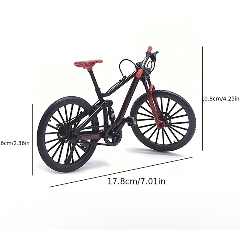 1:10 Mini modèle alliage vélo moulé sous pression montagne doigt course rouge vélo adulte Simulation Collection cadeaux jouets pour garçons 14 +